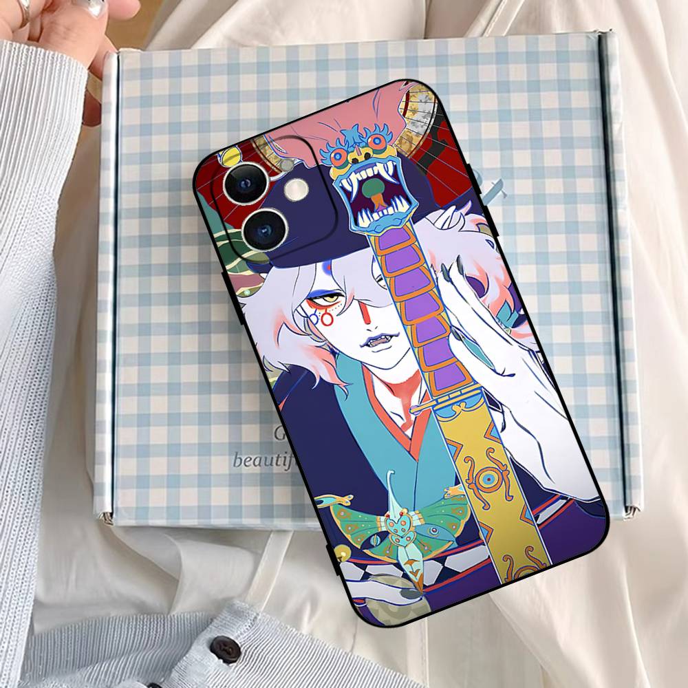 Чехол для телефона с изображением Мононоке Кусуриури для IPhone 1716 15 14 13 Pro Max 11 12 Mini X Xs XR Черный силиконовый чехол