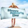 С Днем отца Пляжное полотенце из микрофибры, не собирающее песок, Банное полотенце для папы, мужчин, Подарок, Быстросохнущее, Для путешествий, Бассейна, Плавания, Спортзала, Спорта, Спа