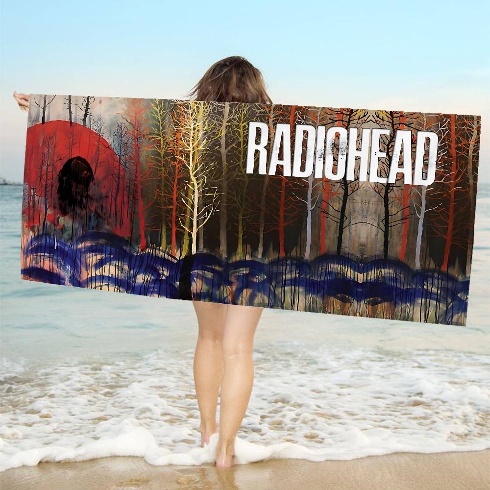Rock Band R-Radiohead Музыкальное Микрофибровое Одеяло Быстросохнущие Пляжные Полотенца Большого Размера Печать Супер Впитывающее Полотенце-Одеяло для Бассейна