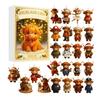 Календарь Адвента Caw-F 2025 Куриные украшения 24-дневная коробка для отсчета времени Подвесной декор для рождественской елки Многофункциональное праздничное украшение для детей