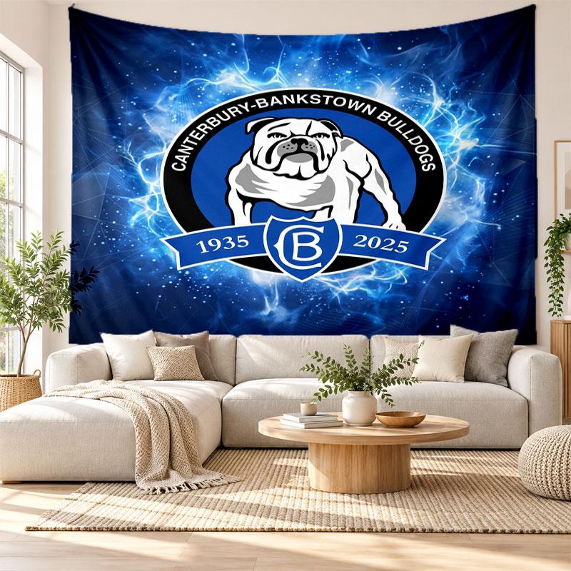 Canterbury-Bankstown Bulldogs Wall Tapestry, Soft Fabric Wall Hanging, Decorative Backdrop For Bedroom Home Wall Art