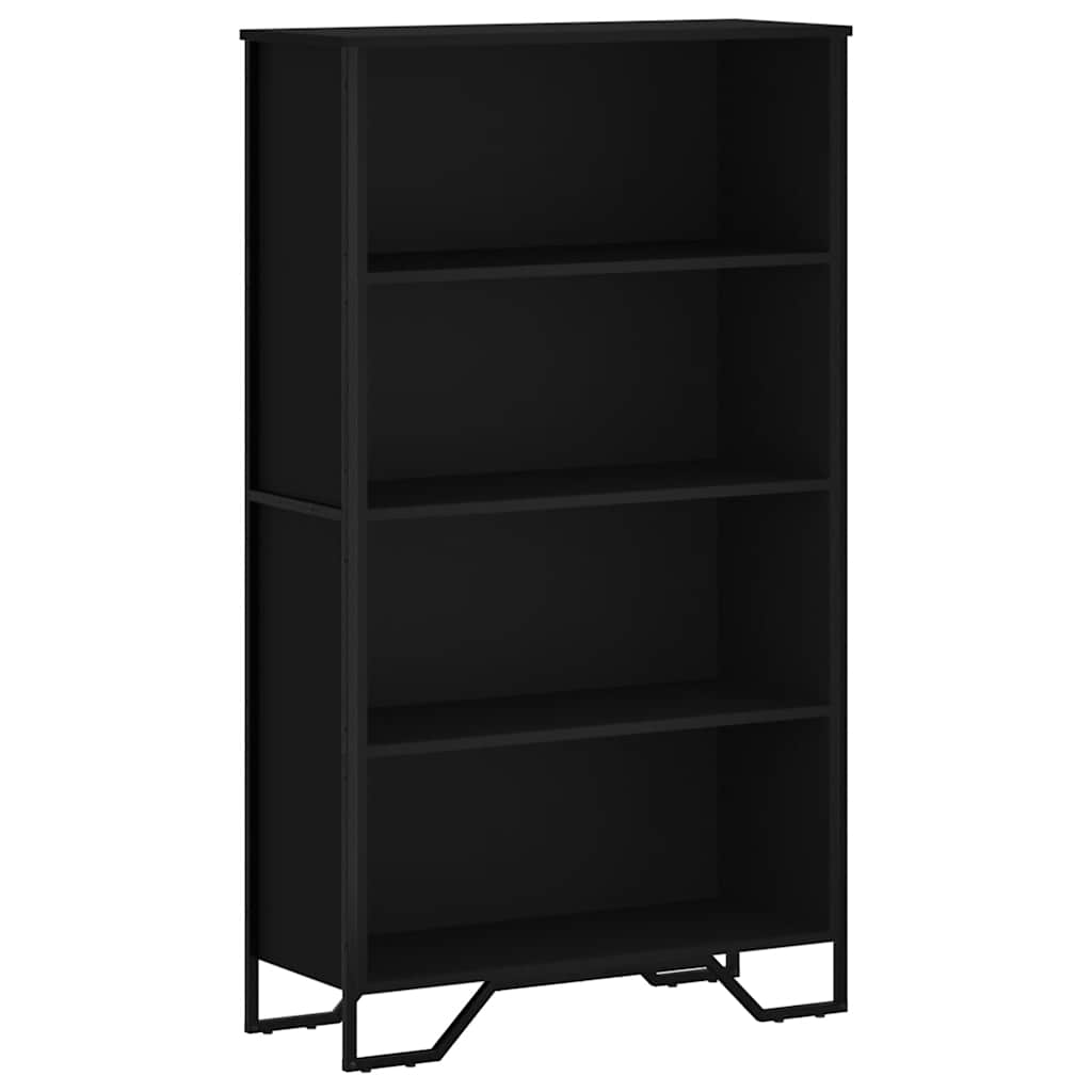 Black Bookshelf 80 x 31 x 137.5 cm Engineered Wood