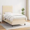 3141902 vidaXL Bed with Divan Base and Mattress Cream 90x190 Cm Fabric