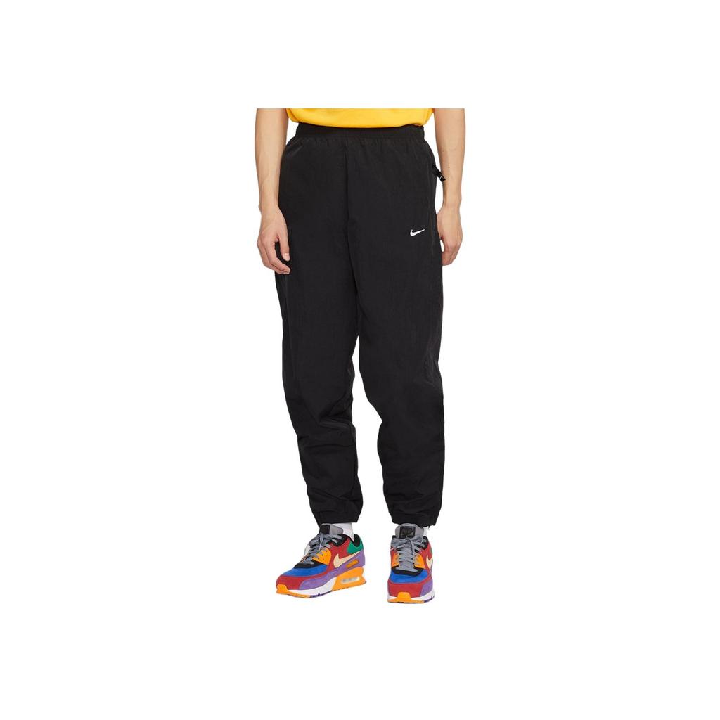 Nike Однотонные повседневные брюки средней посадки свободного кроя для мужчин, низ, Черный DB9392-010