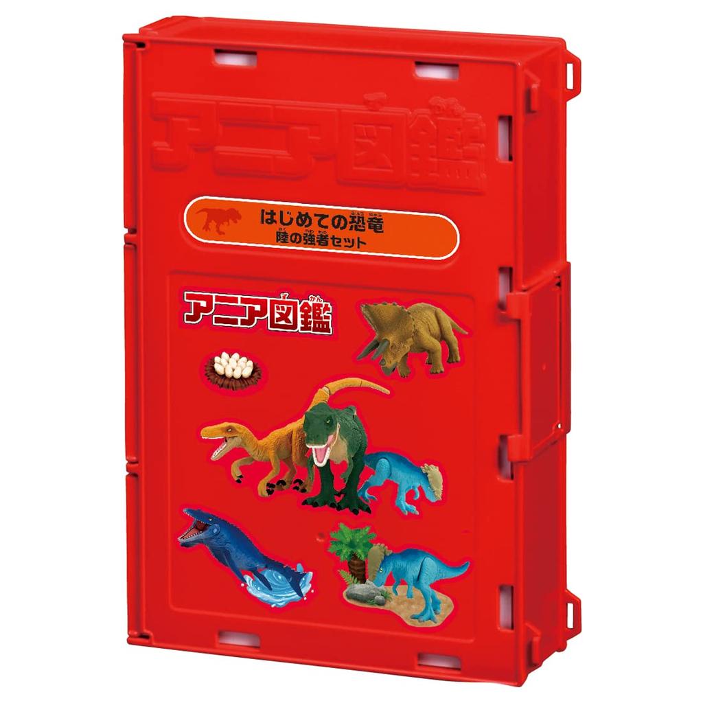 TAKARA TOMY Ania Ania Иллюстрированная книга First Dinosaur Land Strongman Set Animal Dinosaur Toy Возраст 3+