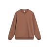 Li Ning China Color Series Solid Color Crew Neck Pullover Sweatshirt Men Sweatshirt Milk-Coffee-Brown AWDT965-5