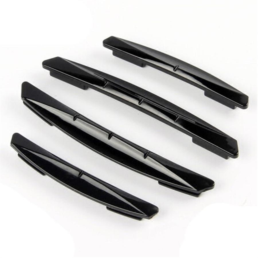 8 Pcs Black+Transparent PVC Universal Car Door Edge Scratch Anti-Collision Strip