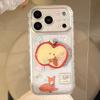 Красное Яблоко Олень Качающаяся Подставка 16 Pro Max Чехол для Телефона для IPhone 17, 12 Прозрачный, 15 Мультяшная Серия