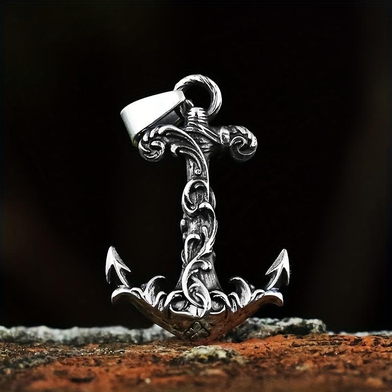 Классическая мода якорь браслет узор крест античный кулон ожерелье мужские аксессуары на шею