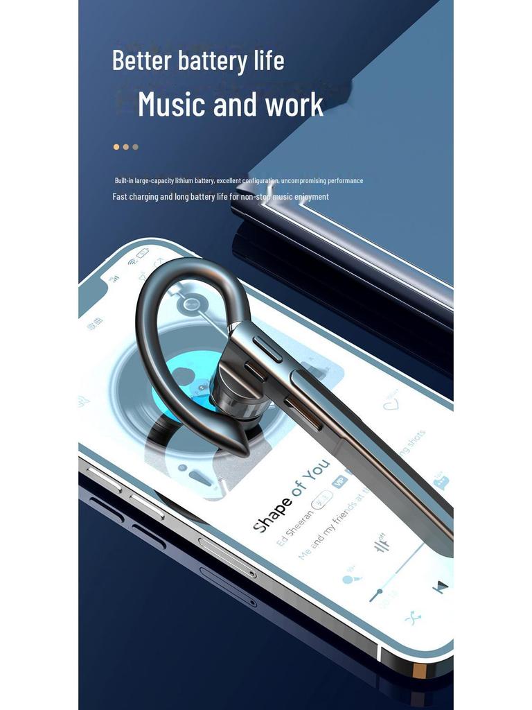 Bluetooth-гарнитура V9 X6 с голосовым управлением: Шумоподавление, беспроводная связь, сверхдлительное время ожидания, 4.0, спортивное заушное крепление, внутриканальная конструкция.