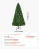 Christmas Tree, 2.2m Artificial Xmas Tree, Full Holiday Decor Trees with 1346 Branch Tips & Sturdy Metal Base for Home Party Office Decoration