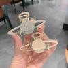Заколка для волос Элегантный жемчуг Планета Зажим для волос для женщин девушек Универсальный зажим-акула Изысканные аксессуары для волос Подарок