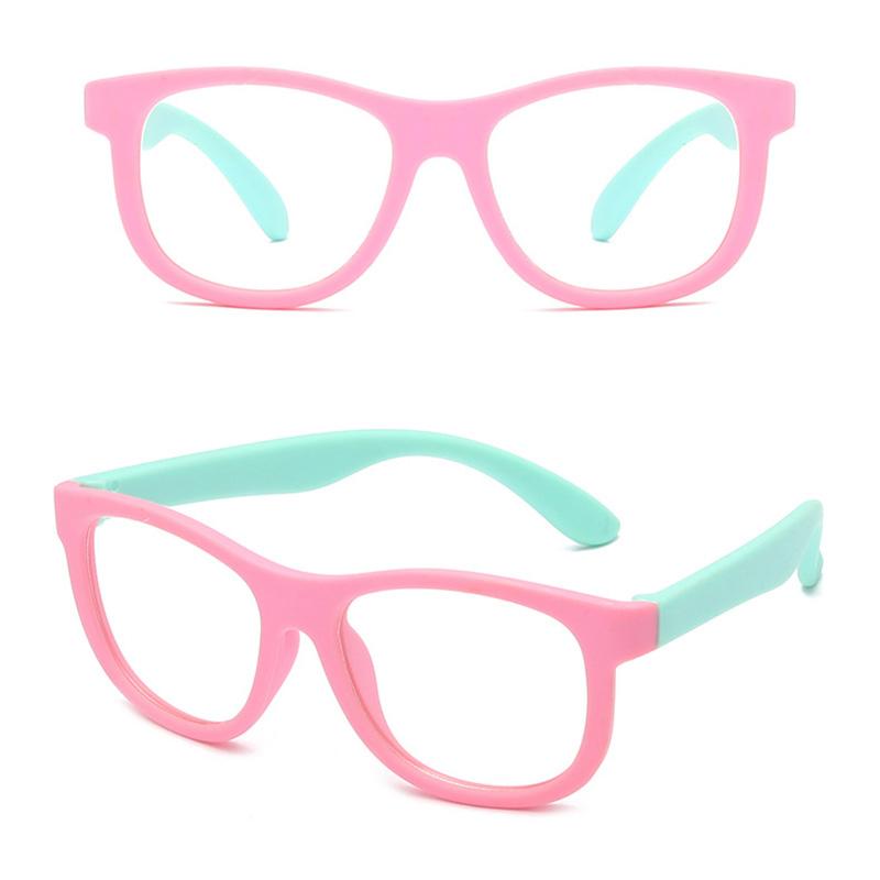 Лидер продаж, синие очки с фильтром для детей, компьютерные очки для мальчиков и девочек, гибкие очки, блокирующие синий свет, силиконовые очки, защита для глаз