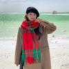 Plaid Simple Imitation Cashmere Scarf Women's New Autumn and Winter Korean Version Versatile Scarf Fashion Wear Thickened Warm Shawl