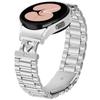 Ремешок для часов с коннектором для Samsung Galaxy Watch 5 Pro 45мм/5/4 40мм 44мм из нержавеющей стали, трехзвенный, серебристый