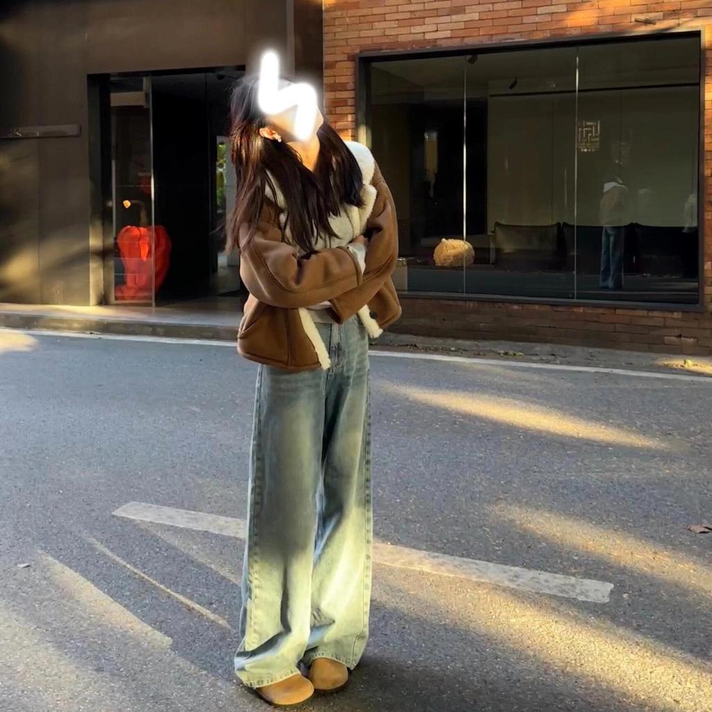 Женское зимнее пальто Xu Yan из экологичной овечьей шерсти – Обновленный стиль