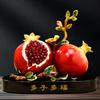 Aris & Juno Alloy Enamel Pomegranate Sculpture, Modern Chinese Style Many Blessings Figurine, Home Office Desk Entryway Prosperity Decor