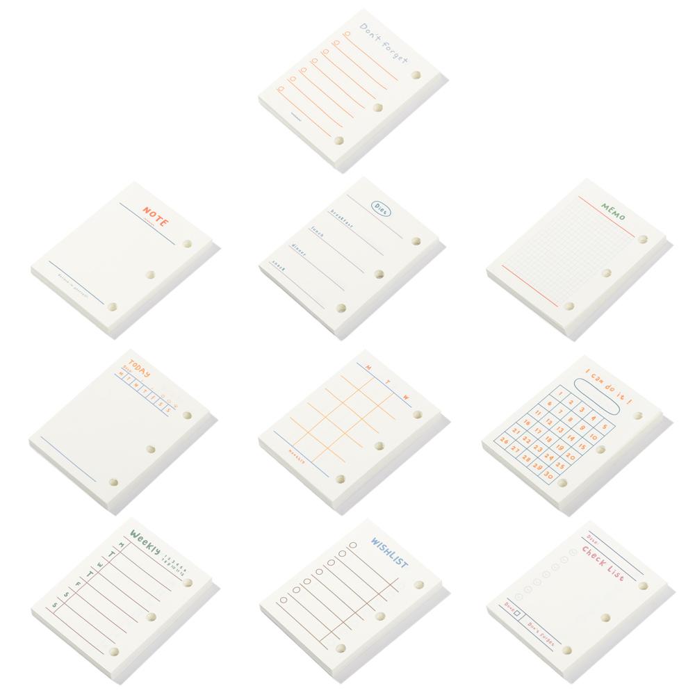 Блокнот Внутренний блок Дневник Книга Кольцевой механизм Внутренние страницы Листы для записей Сменная бумага Сменный 3 отверстия