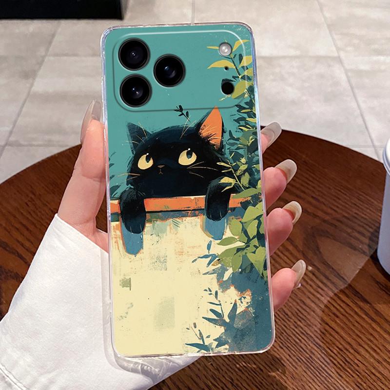 Case For iPhone 17 Air 17 Pro 17 Pro Max Aesthetic Cute Cat Astronaut Transparent Cover For iPhone 17 Air 17 Pro 17 Pro Max Capa
