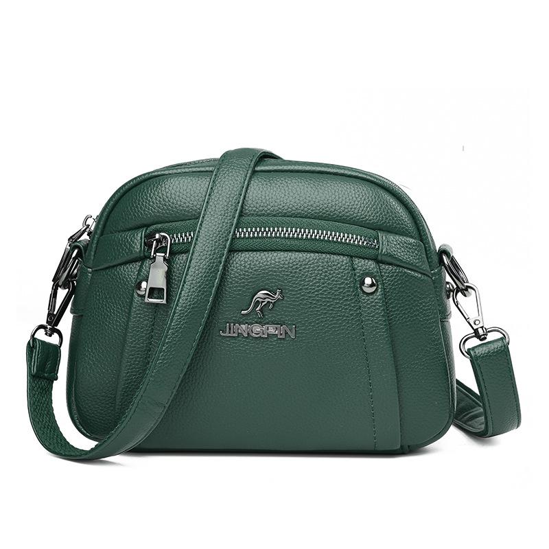 Женская сумка через плечо, водонепроницаемая, однотонная, квадратная, наплечная сумка, трехслойная застежка-молния, кошелек для телефона для женщин