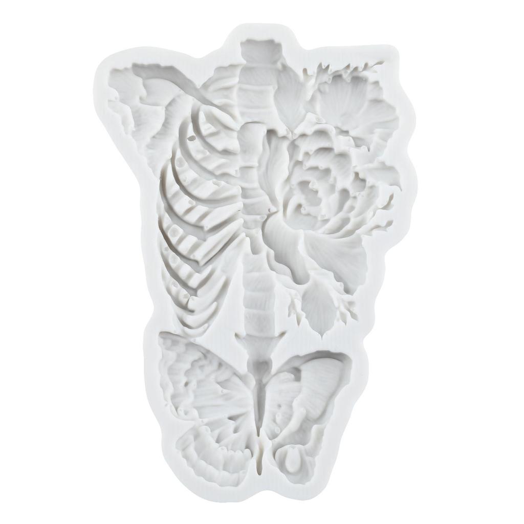 Силиконовая форма для человеческих органов Легкое Сердце Мозг Череп Скелет Формы для мастики Инструменты для украшения торта Топпер для кексов Конфеты Сахарная мастика Полимерная глина