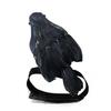 Halloween Black Feathered Crow Lifesize Realistic Raven Prop Handmade Artificial Birds Model for Indoor Outdoor Halloween Party Decor