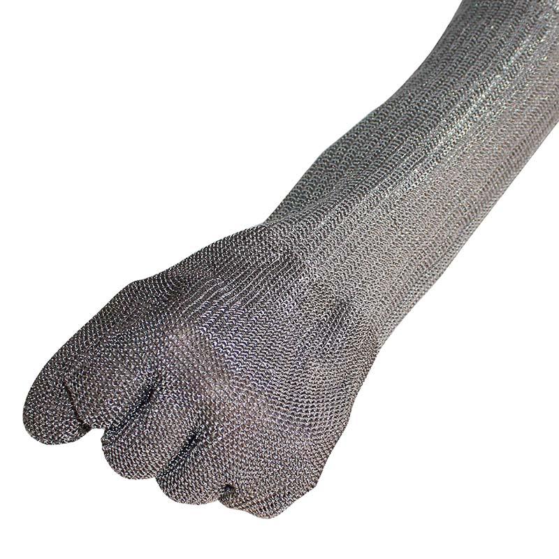 Extra Long Cuff 40cm Stainless Steel Chainmail Anti-Cut Gloves for Meat Processing & Machinery