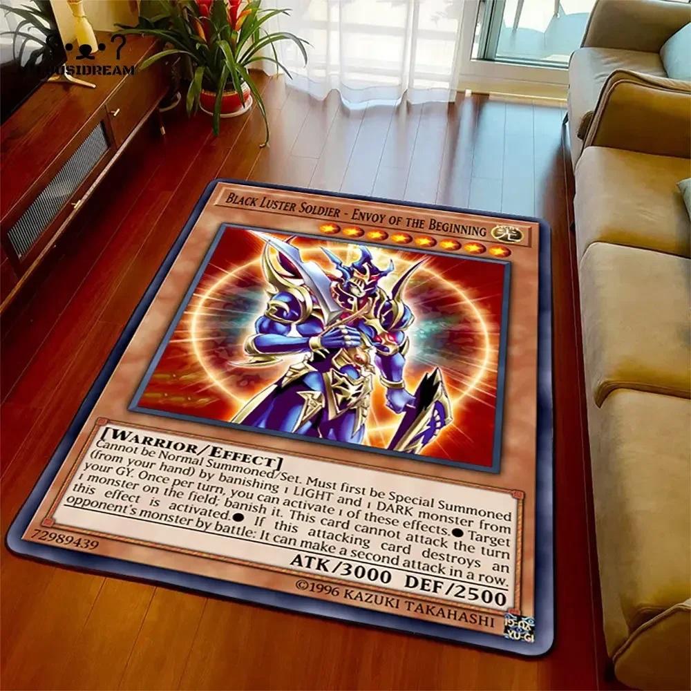 Yu-Gi-Oh Blue Eyes White Dragon Anime Carpet Cartoon Floor Mat for Living Room and Bedroom Decorative Area Rug Perfect Gift