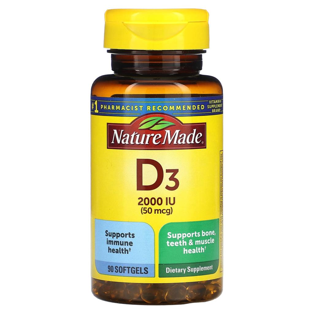 Vitamin D3, 2,000 Iu (50 Mcg), 90 Softgels
