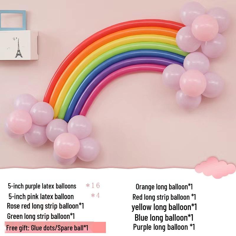 DIY Радужное Украшение из Воздушных Шаров для Празднования Первого Дня Рождения