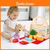 Portable Kids Handbag Fruit Vegetable Cutting Toy Set For Creative Play Learning