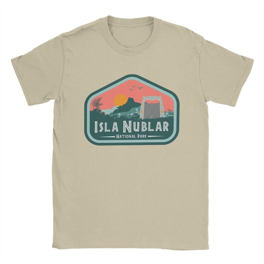 Остров Нублар Парк Юрского периода Футболки Мужские Креативная Хлопковая Футболка Круглый Вырез Короткий Рукав Футболка Подарок на День Рождения Топы