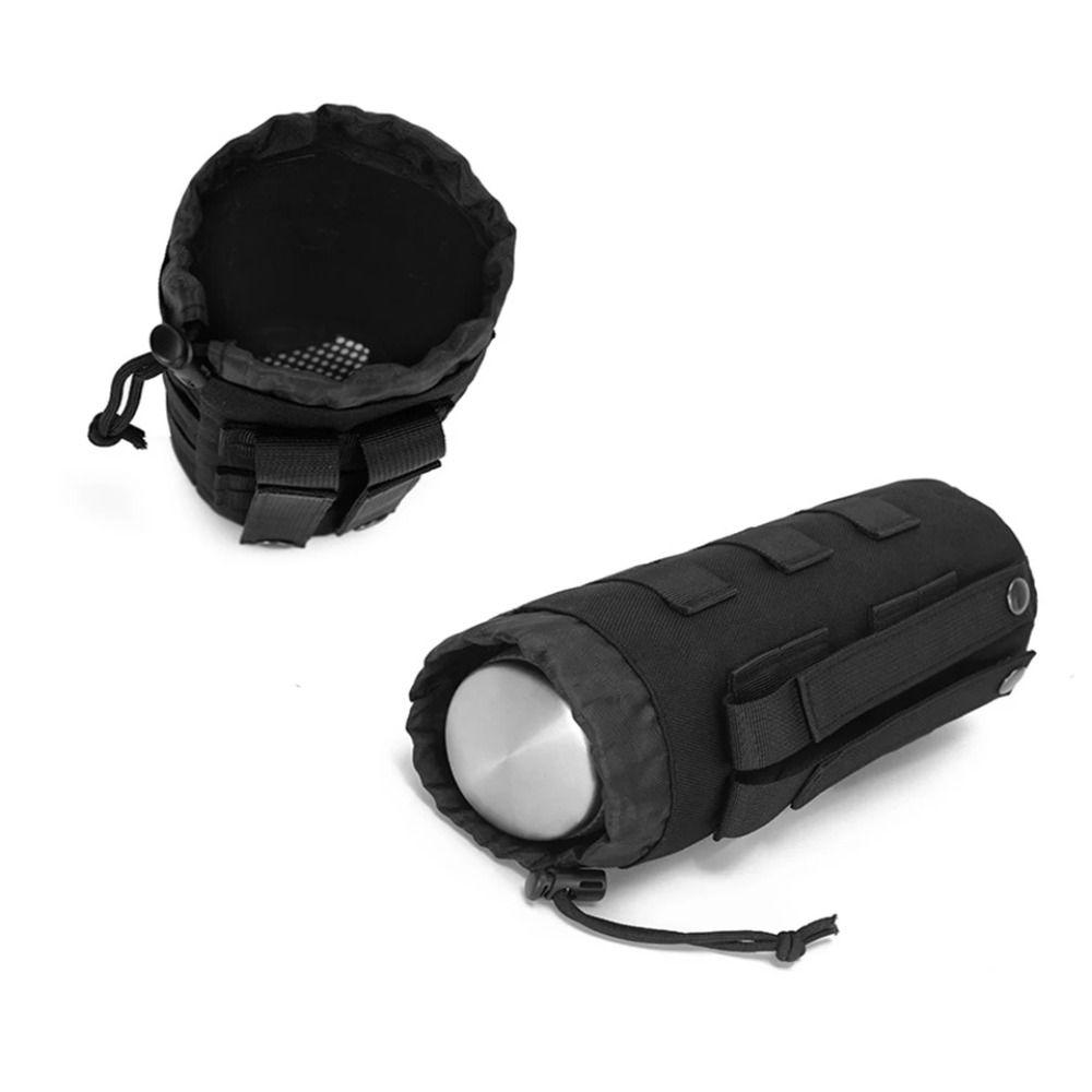 Molle System Outdoor Kettle Carrier Bag Water Bottle Bag Multifunction Hiking Bottle Pouch Unisex
