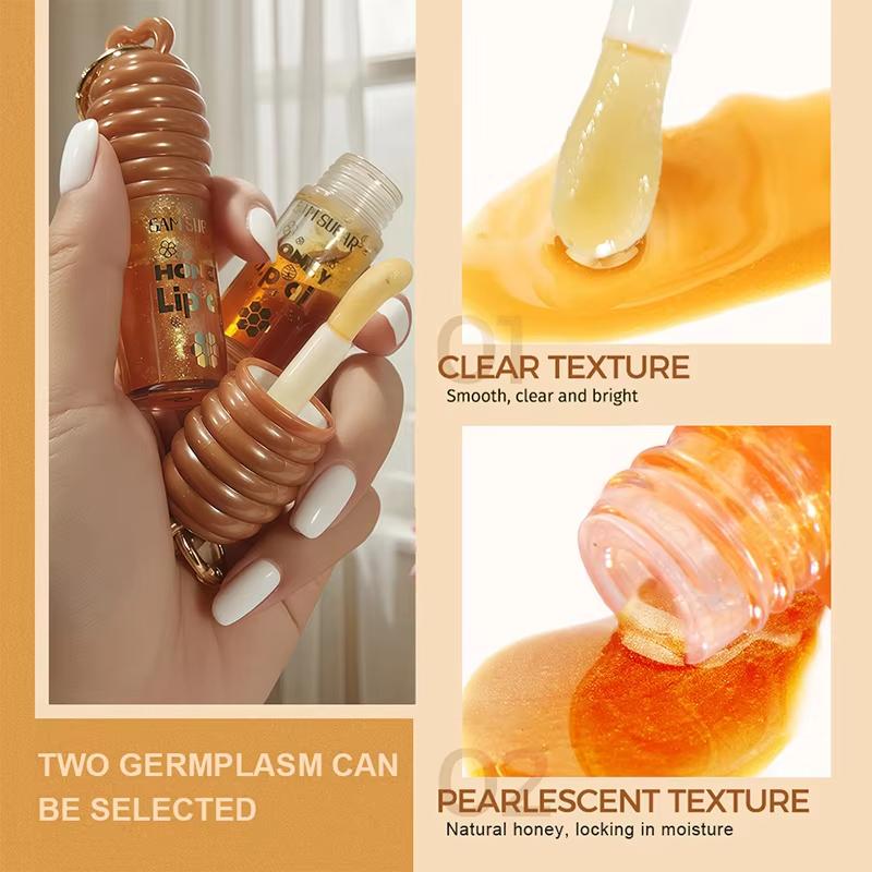 Honey Flavored Lip Gloss for Plump Lips Coloring Collagen Lip Gloss Moisturizing Lip Care Extreme Volume