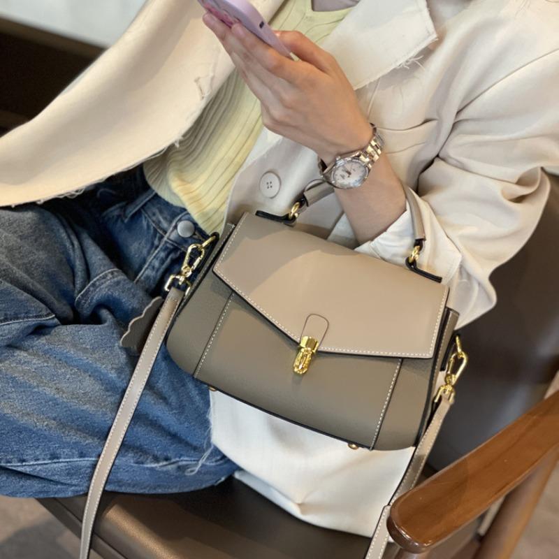 Summer New Niche Light Luxury Fashion Cowhide Shell Bag Genuine Leather Women's Portable Shoulder Messenger Bag