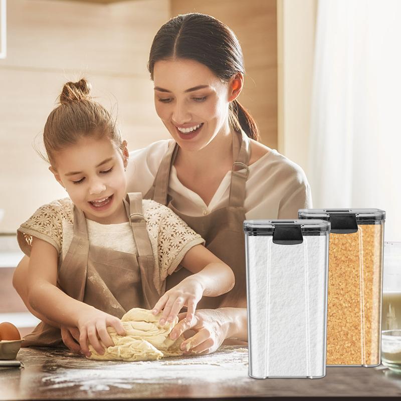 Контейнеры для хранения продуктов, пластиковые банки, герметичные банки, кухонный ящик для хранения, прозрачный контейнер для лапши, специй, круп, органайзер