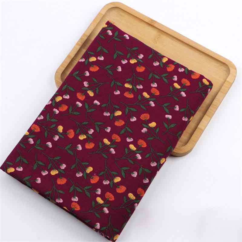 Хлопковая и льняная набивная ткань Ткань Богемная одежда Скатерть Стиль ретро Износостойкая и долговечная Штора Этнический стиль Красивый цвет