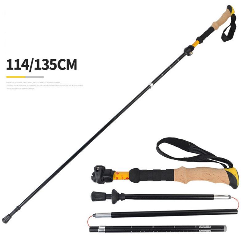 Ручка для треккинговой палки, 5-секционная складная походная трость, треккинговые палки, альпеншток Hssiking