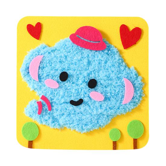 1 комплект, набор для вышивки кукол с мультяшными животными, набор для шитья своими руками для начинающих детей и взрослых, набор для шитья из пряжи «Обезьяна, тигр, кошка, панда, лев, слон, олень, свинья, утка»