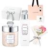 JILL STUART Подарочный набор Aromatic Bath Salt White Floral & Body Milk для ухода за телом [В комплекте: подарочная коробка, пакет-шоппер, открытка с пожеланием и мини-букет]