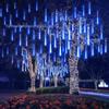 LED Meteor Shower Rainproof Icicle Tube Lights - Outdoor Hanging String Decoration for Trees