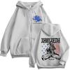 Anime JoJo Bizarre Adventure STEEL BALL RUN Johnny Joestar Zipper Hoodies Men Women Clothing Zip Up Sweatshirt Jacket Streetwear