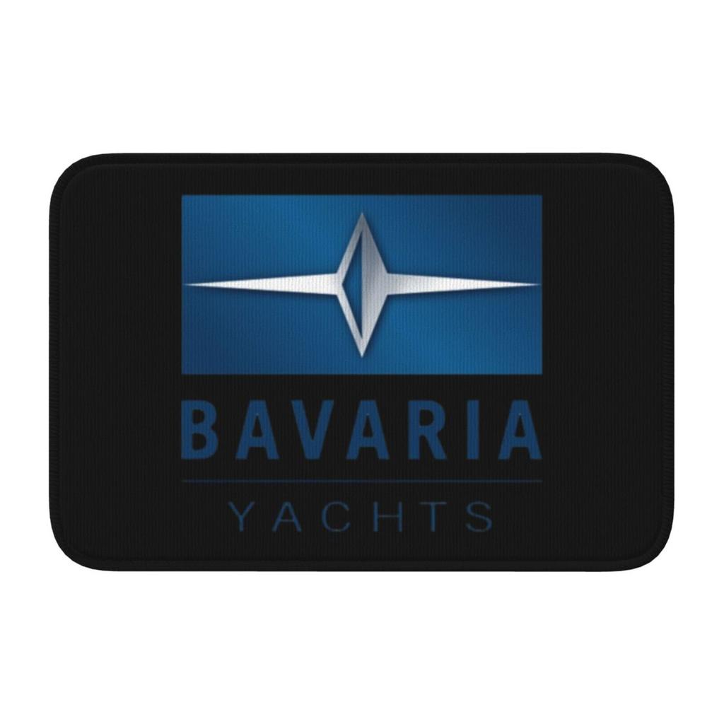 Bavaria Yachts Blue Silver Logo Doormat Antiwear Carpet Rug Kitchen Entrance Home Floor Mat for Living room Footpad Mats