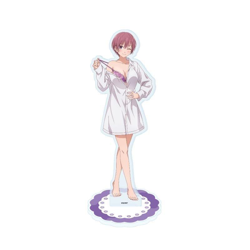 A3 My Charms Are Wasted on Kuroiwa Medaka Tomo Namba Boyfriend Shirt Ver. Acrylic Stand Figure Desktop Decoration