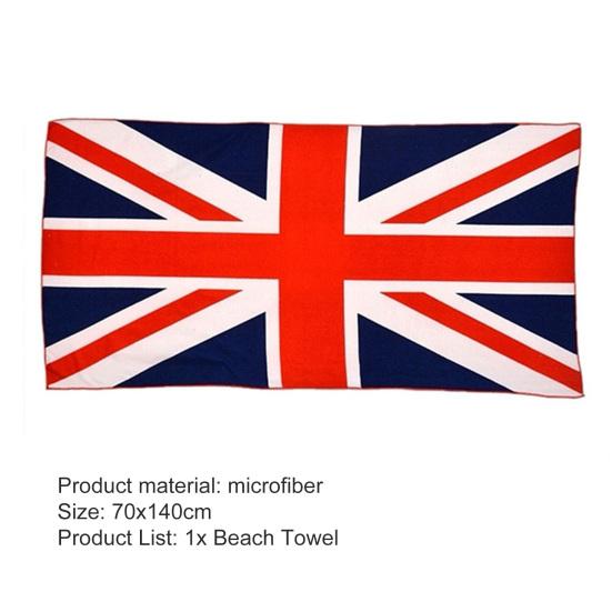Beach Towel Super Soft Comfortable Superfine Fiber Water Absorption UK Flag Pool Towel for Home
