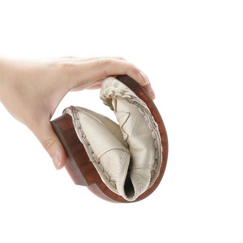 Женская обувь на плоской подошве из натуральной кожи, мягкие лоферы, женская повседневная обувь, однотонная винтажная женская обувь