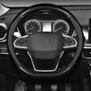 No Smell Thin For Geely ICON Steering Wheel Cover Genuine Leather Carbon Fiber 1.5TD I5 I6 I7 I9 BSG 300T   2022