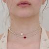 STILL INSTANT Rose with Dew - Necklace 15 (2colors)