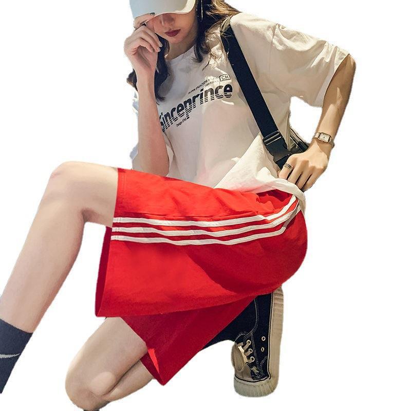 Летние спортивные штаны для девушек, повседневные шорты для девушек, широкие брюки для бега