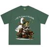 Off To Cause A Kerfuffle Frog Raccoon Goose Riding Dachshund T Shirt Unisex Unisex Vintage Tshirt Casual Loose Cotton Tshirts Tops